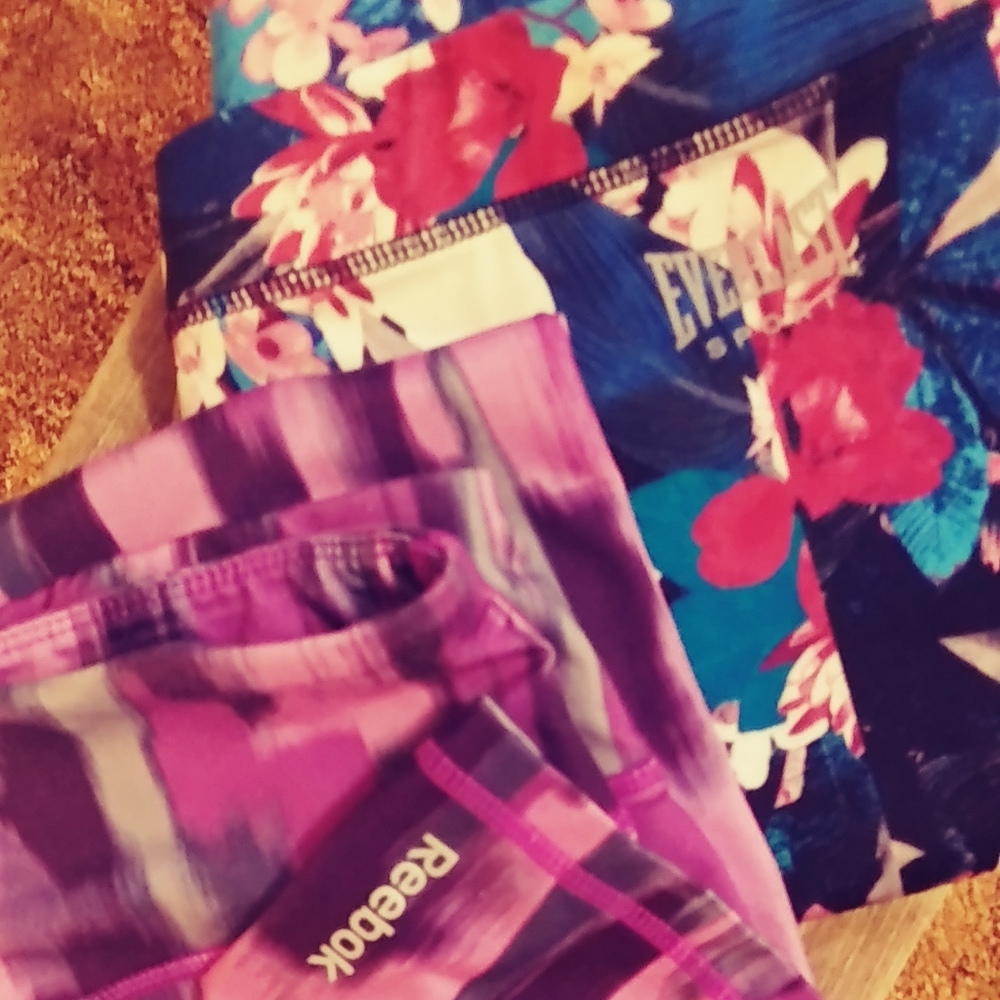 Two pair of spandex leggings